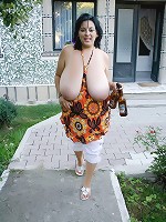 a girl showing her boobs